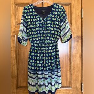 Enfocus Studio Floral Tunic Dress - Vibrant Multicolor - Excellent Condition